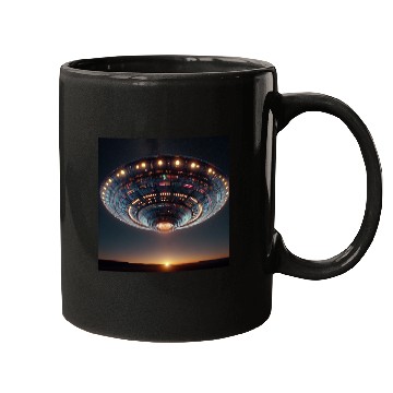 Discover Alien spaceship Mugs