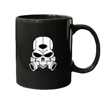 Discover Mechanical Skull Art – Bold Cyberpunk Graphic 2 Mugs