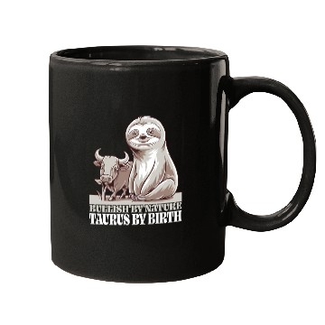 Discover Bullish By Nature Taurus Zodiac Sloth Mugs