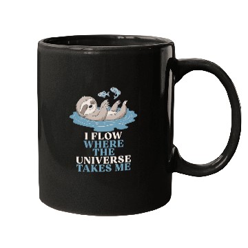 Discover Pisces Zodiac Sloth I Flow Where The Universe Mugs