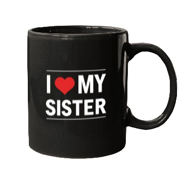 Discover I Love My Sister Family Love Heart Gift Mugs