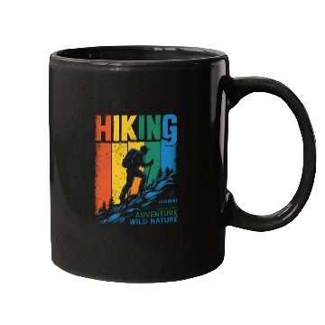 Discover Colorful Hiking Adventure Design Mugs