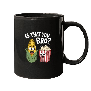 Discover Funny Corn and Popcorn Cartoon Meme Design Mugs
