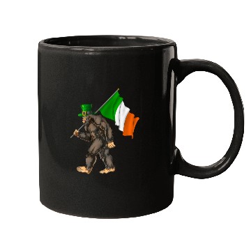 Discover St. Patrick's Day Bigfoot Ireland Flag Mugs