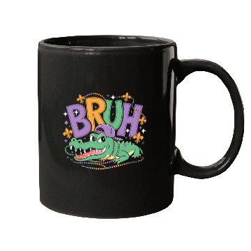 Discover Mardigator Alligator Bruh Mardi Gras Mugs