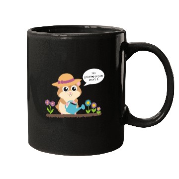 Discover Cute Hamster Gardening Saying I'm Growing On You Mugs