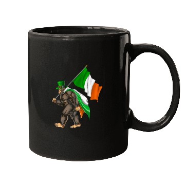 Discover St. Patrick's Day Bigfoot Ireland Flag Mugs