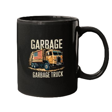 Discover Garbage Truck Illustration for You Mugs