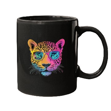 Discover Cheetah Wearing Sunglasses Hipster Style Mugs