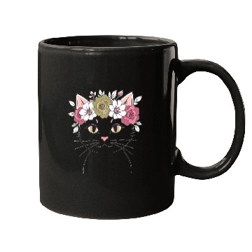 Discover Royal Cat with a Rose Crown Mugs