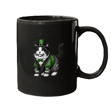 Discover Lucky Cat in Green - St. Patrick’s Day Mugs