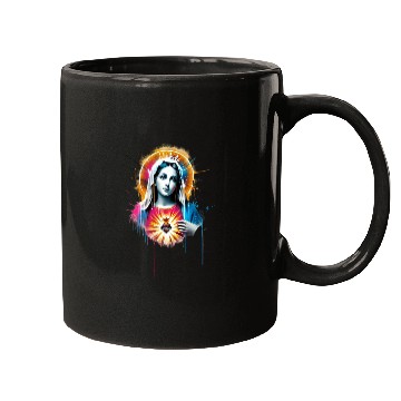 Discover Our Lady Street Art Style Mugs