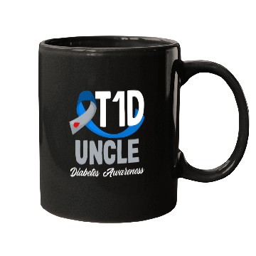Discover T1D Uncle Diabetes Type 1 Awareness Mugs