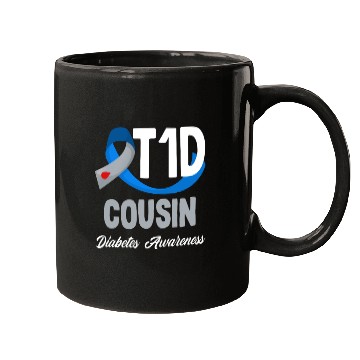 Discover Diabetes Type 1 Awareness T1D Cousin Support Mugs