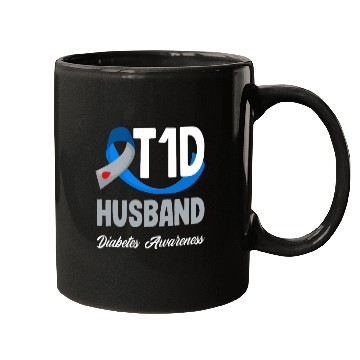 Discover T1D Husband Diabetes Type 1 Awareness Mugs