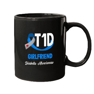 Discover T1D Girlfriend Diabetes Type 1 Awareness Mugs