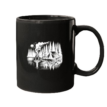 Discover Forest Camping By The Lake Nature Experience Mugs