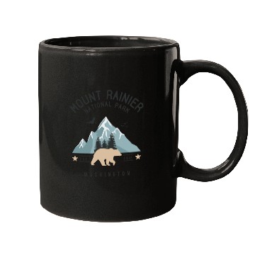 Discover Mount Rainier National Park Est. 1889 Washington Mugs