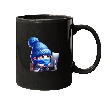 Discover Hardworking Gnome at the Computer Mugs
