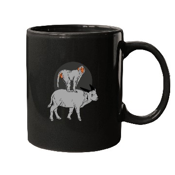 Discover Monkey On the Cow Mugs