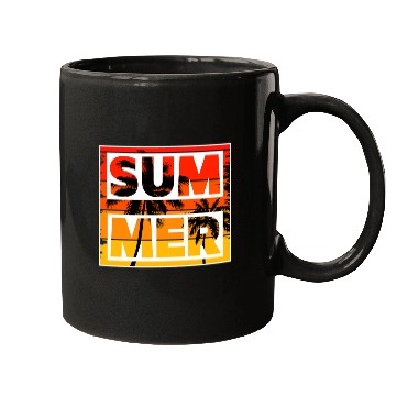 Discover Summer Typographu lettering Design Mugs