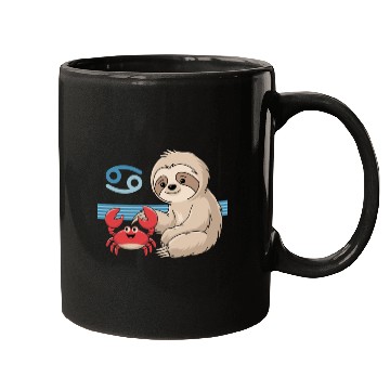 Discover Cancer Zodiac Sloth with Adorable Crab Mugs