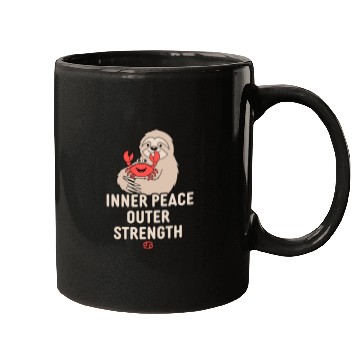 Discover Cancer Zodiac Sloth Inner Peace Outer Strength Mugs