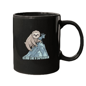 Discover Climb Like A Capricorn Zodiac Sloth Adventure Mugs