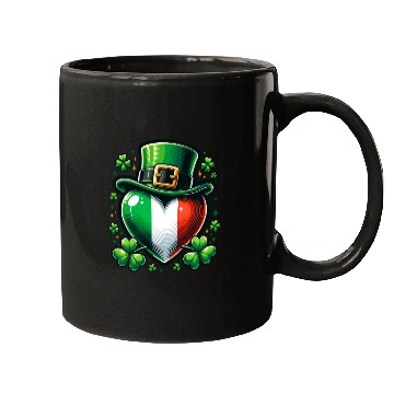 Discover Shamrock Heart Hat Love Mugs
