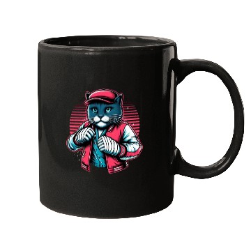 Discover Vintage Street Fighter Cat #Vintage #Streetwear Mugs