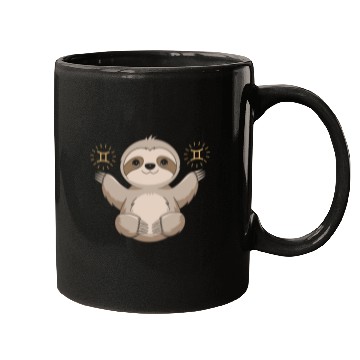 Discover Adorable Gemini Zodiac Sloth Embraces Gemini Charm Mugs