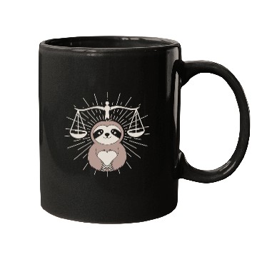 Discover Charming Libra Zodiac Sloth Embrace Mugs