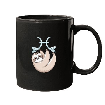 Discover Pisces Zodiac Sloth Embracing Your Cosmic Calm Mugs