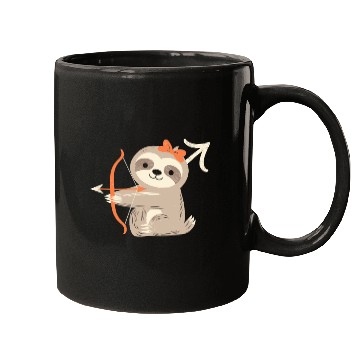 Discover Sagittarius Zodiac Sloth Archer Design for Mugs