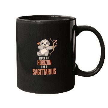 Discover Chase The Horizon Like A Sagittarius Zodiac Sloth Mugs