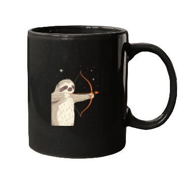 Discover Sagittarius Zodiac Sloth Archer in the Stars Mugs