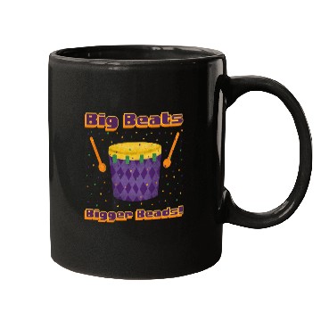 Discover Big Beats, Bigger Beads! Funny Mardi Gras Drumline Mugs