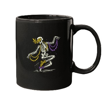 Discover Mardi Gras Skeleton Dance Beads Mask Fun Mugs