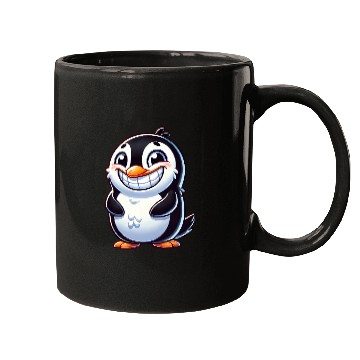 Discover Cute Penguin Cartoon Smiling Laughing Joy Mugs