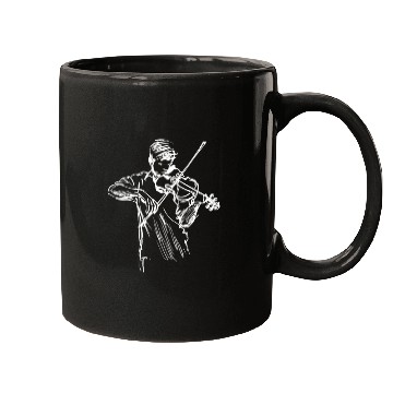 Discover Violin Boy Line Art Mugs