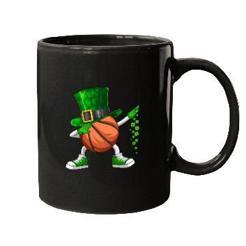 Discover Funny Dabbing Shamrock Basketball St Patrick's Day Mugs