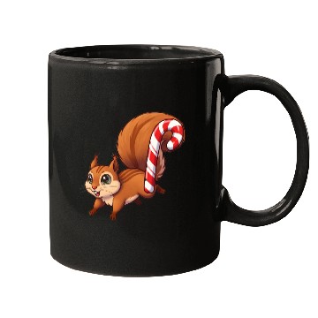 Discover A squirrel with a candy cane tail. Mugs