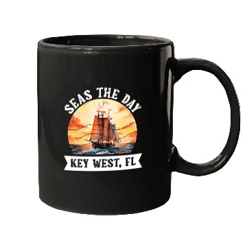 Discover Florida Keys SEAS THE DAY IN KEY-WEST FLORIDA Mugs