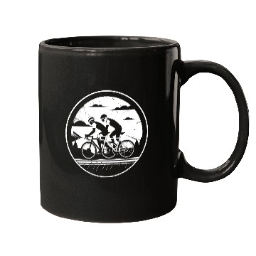Discover Cycling Illustration Mugs
