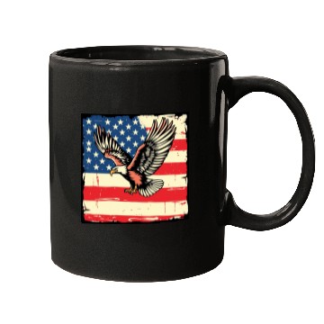 Discover Patriotic Eagle Illustration Mugs