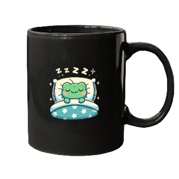 Discover Frog Sleeping In Bed At Night Time Mugs