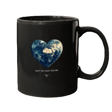 Discover Keep the Heart Beating Earth Day Earth Environment Mugs