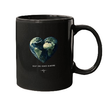 Discover Keep the Heart Beating Earth Day Heart Environment Mugs