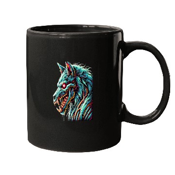 Discover 7D2D Inspired Neon Zombie Direwolf Mugs