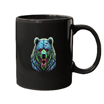 Discover 7D2D Inspired Neon Zombie Bear Mugs